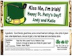 personalized st. patrick's day candy bar wrapper